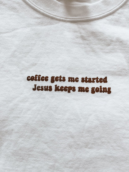 Jesus Keeps Me Going Cotton Sweatshirt