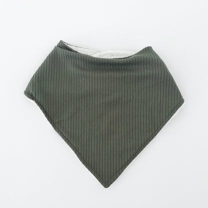 Ribbed Knit + Terry Cloth Bandana Bibs
