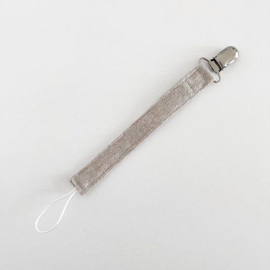 Cotton Pacifier Clip // Natural Linen