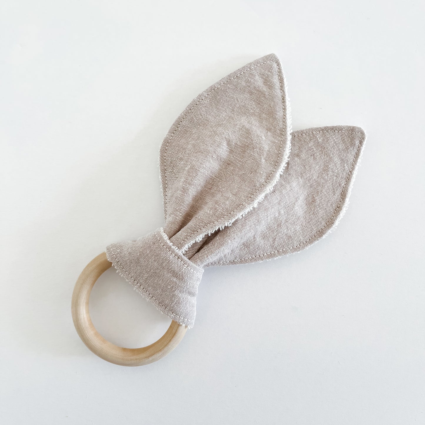 Bunny Ear Teether Toy // Natural Linen