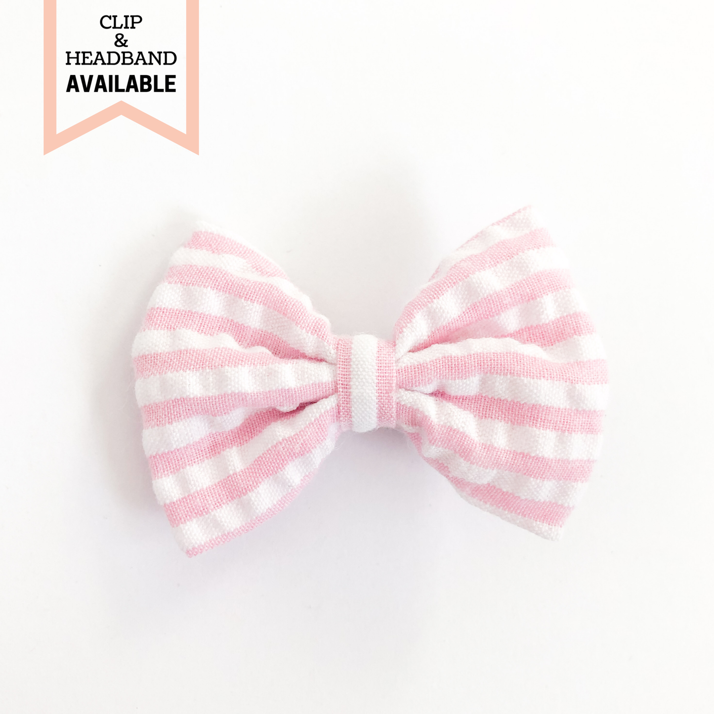 Grace || Pink & White Striped Seersucker